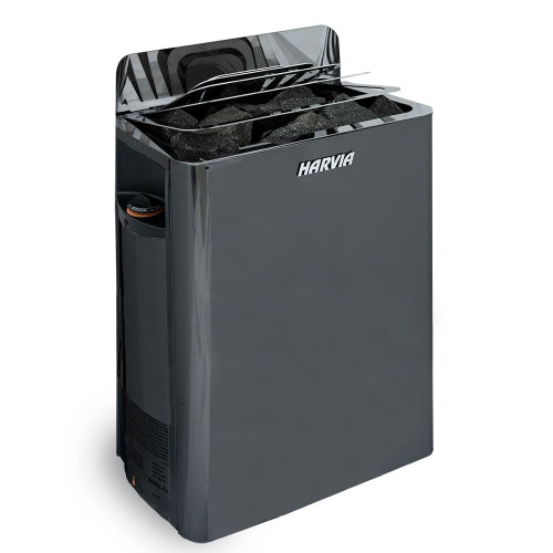 The Wall Series, 6kW, Black Stainless Steel Sauna Heater, 240V 1PH