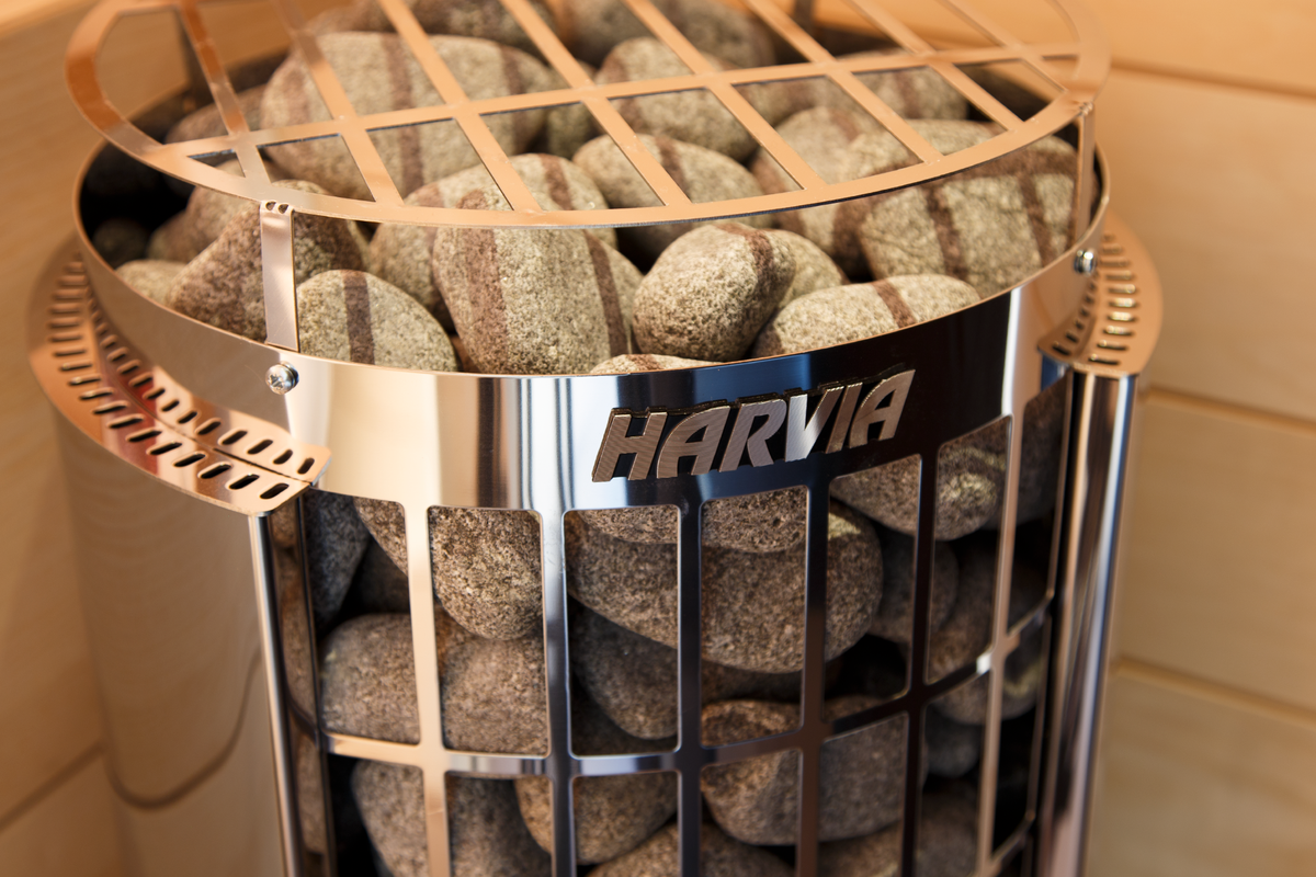 Cilindro Half Series 9kW Stainless Steel Sauna Heater at 240V 1PH with Built-In Time and Temperature Controls