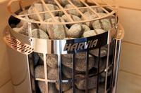 Cilindro Half Series 9kW Stainless Steel Sauna Heater at 240V 1PH with Built-In Time and Temperature Controls