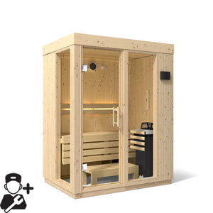 Kohler C1 Indoor Sauna Kit, Scandinavian Spruce