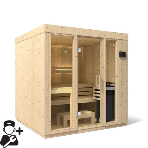Kohler C1 Indoor Sauna Kit, Scandinavian Spruce