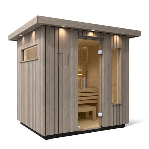 Kohler C2 Outdoor Sauna Kit, Weathered Grey Spruce