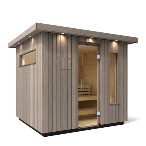 Kohler C2 Outdoor Sauna Kit, Weathered Grey Spruce