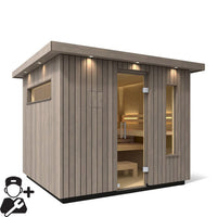 Kohler C2 Outdoor Sauna Kit, Weathered Grey Spruce