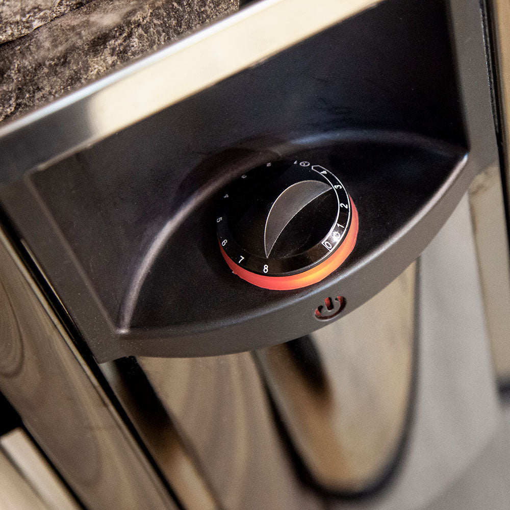 The Wall Series, 6kW, Black Stainless Steel Sauna Heater, 240V 1PH