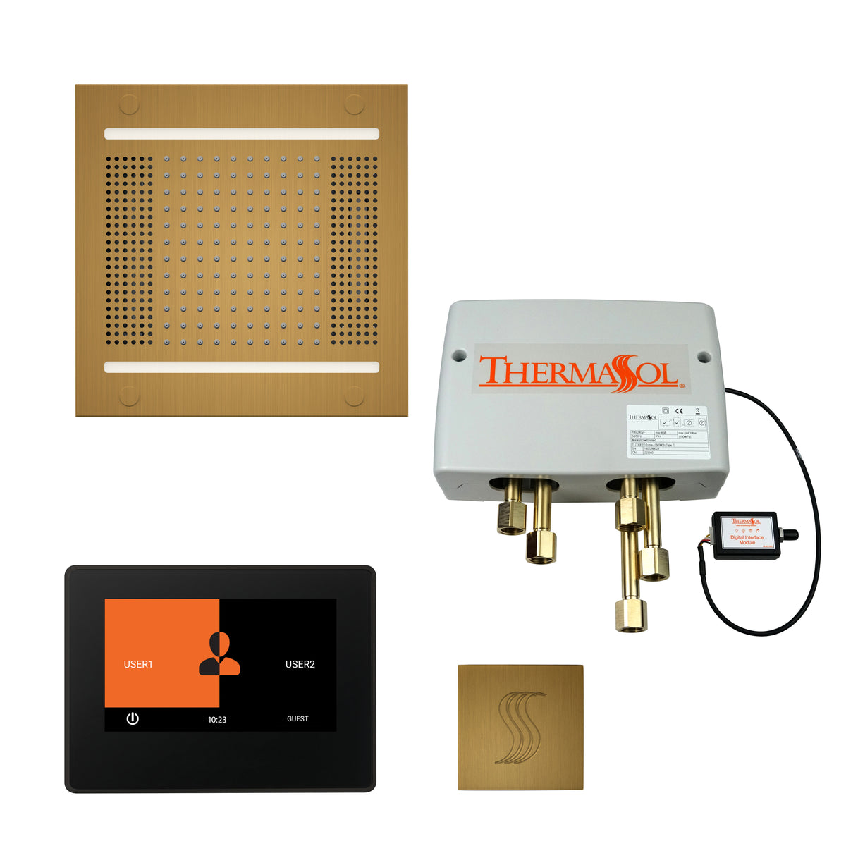 The Total Wellness Hydrovive14 Package with 7" ThermaTouch and Square