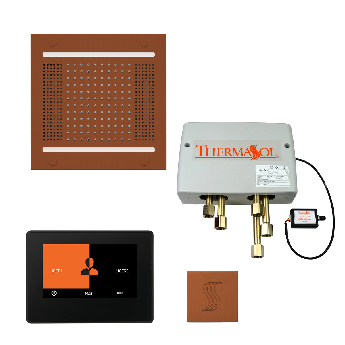 The Total Wellness Hydrovive14 Package with 7" ThermaTouch and Square