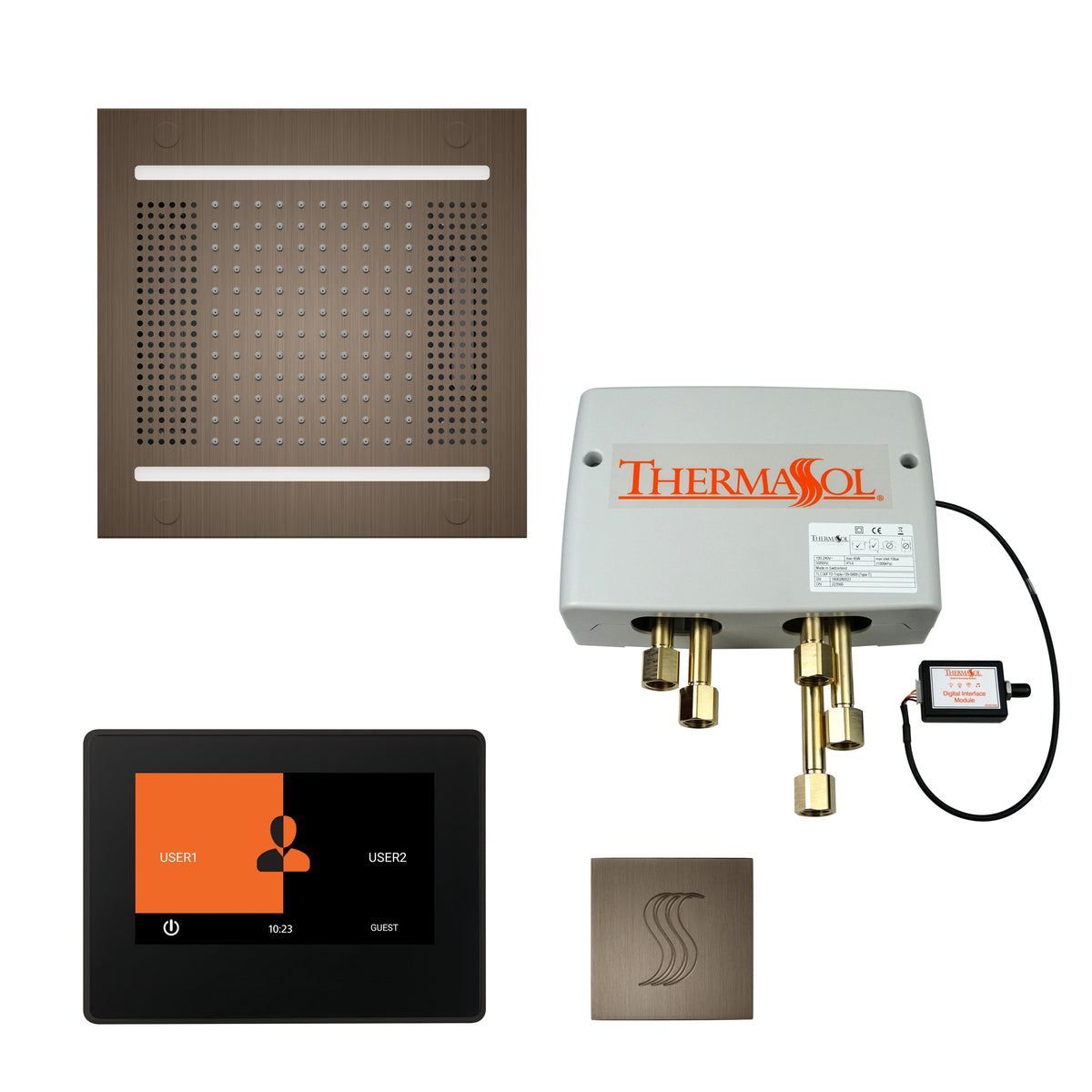 The Total Wellness Hydrovive14 Package with 7" ThermaTouch and Square