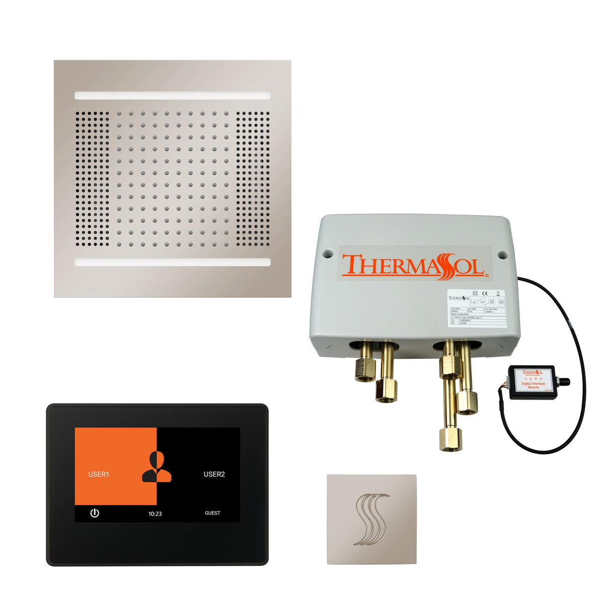 The Total Wellness Hydrovive14 Package with 7" ThermaTouch and Square