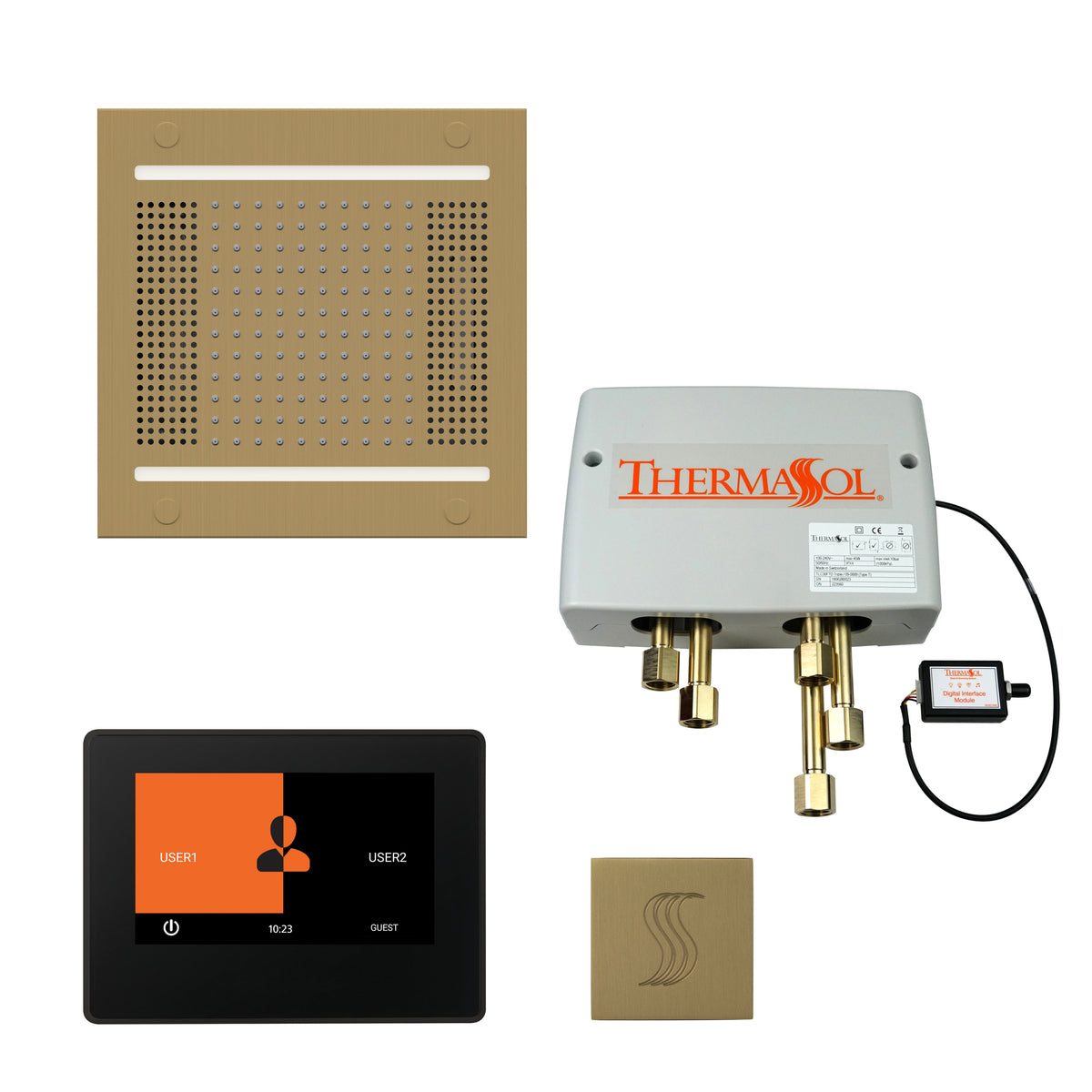 The Total Wellness Hydrovive14 Package with 7" ThermaTouch and Square