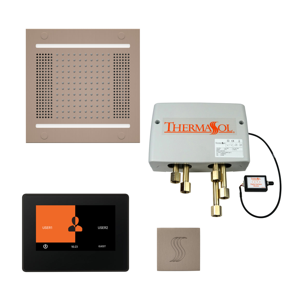 The Total Wellness Hydrovive14 Package with 7" ThermaTouch and Square